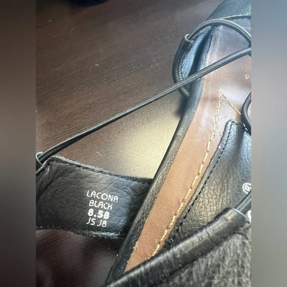 Earthies Women's Sz 8.5 Lacona Leather Black Slingback Sandals - Picture 8 of 10